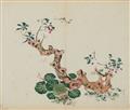 Various artists . 19th century - 26 colour woodblock prints from the Jieziyuan huazhuan (The Mustard Seed Garden painting manual), depicting different flowers, insects, birds, stones and mountains. 19th century... - image-2