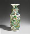 A large Canton-style famille rose vase. 20th century - image-1