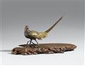 A bronze figure of a golden pheasant. Late 19th century - image-2