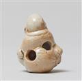 Two glazed ceramic netsuke. 19th century - image-3