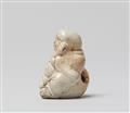 Two glazed ceramic netsuke. 19th century - image-4