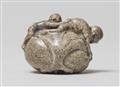 Two glazed ceramic netsuke. 19th century - image-6