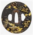 A Hikone shakudô tsuba. 18th/19th century - image-1