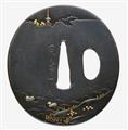 An Iwamoto school shakudô tsuba. Early 19th century - image-2