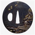 An Iwamoto school shakudô tsuba. Early 19th century - image-1