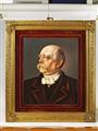 A monumental Berlin KPM porcelain plaque with a portrait of Otto von Bismarck - image-1