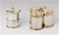 Two parcel gilt silver ointment jars - image-1