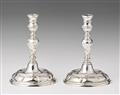 A pair of Rostock silver candlesticks - image-1