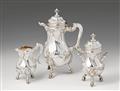 A parcel gilt Antwerp silver coffee pot - image-1