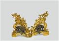 A pair of large French Napoléon III ormolu chenet - image-2