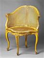 A Louis XV Parisian carved wood study armchair - image-1