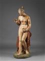 A terracotta figure of a bathing woman - image-1