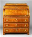 An inlaid Neoclassical cylinder bureau - image-2