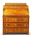 An inlaid Neoclassical cylinder bureau - image-1