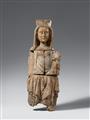 Probably Central Rhine Region, 14th century - A 14th century carved wood figure of the Virgin as a shrine, presumably Central Rhine Region - image-1