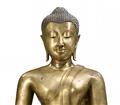 Buddha Shakyamuni. Messingfarbene Bronze. Thailand, im Ayutthaya-Stil. 19. Jh. - image-4