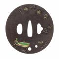 An oval Hirata-school iron tsuba. 18th/19th century - image-1