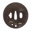 An oval Hirata-school iron tsuba. 18th/19th century - image-2