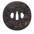 Sehr großes tsuba. Eisen. 18./19. Jh. - image-1