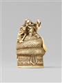 An ivory netsuke of Kiyohime. First half 19th century - image-1