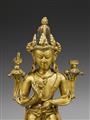 A Tibetan gilt bronze figure of Manjushri. 17th/18th century - image-2