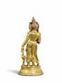 Anmutige Figur der Tara. Feuervergoldete Bronze. Nepal. 15. Jh. - image-2