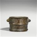 A Chinese or Vietnamese bronze incense burner. 19th century - image-1