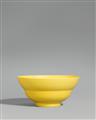 A yellow-glazed incised dragon bowl - image-1