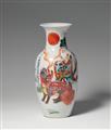 A polychrome-decorated vase and a famille rose hat stand. 20th century - image-1