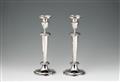 A pair of Neoclassical silver candlesticks - image-1