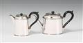 A Kassel silver teapot and hot milk jug - image-3