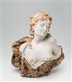 A biscuit porcelain bust of a young woman - image-1