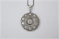 A 14k gold, platinum and diamond Belle Epoque pendant - image-1