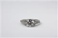 A platinum diamond solitaire ring - image-1