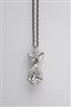 An 18k white gold and diamond pendant - image-1