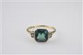 A 14k gold and green tourmaline ring - image-1