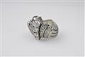 A retro platinum and diamond ring - image-1