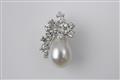 A platinum and South Sea pearl droplet pendant - image-1