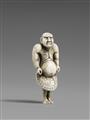 Zwei Netsuke. Elfenbein. Spätes 20. Jh. - image-1