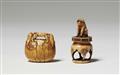 Konvolut von drei Netsuke. Elfenbein und Hirschhorn. 19. Jh. - image-2