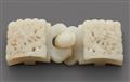 A light green jade belt buckle. Late Qing dynasty - image-2