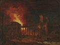 Probably German School 18th century - Two Scenes of a Fire - image-1