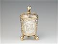 A Hamburg parcel gilt silver beaker and cover - image-1