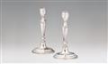 A pair of Hamburg silver candlesticks - image-1