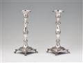 A pair of Lisbon silver candlesticks - image-1