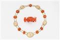 An Italian 14k gold and coral bracelet - image-2