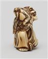 An ivory netsuke of a laughing Gama Sennin with a toad. Late 18th century - image-2