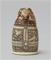 An ivory netsuke of Benkei and the bell of Miidera. First half 19th century - image-5