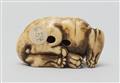 A Kyoto school ivory netsuke of a recumbent tiger. Late 18th century - image-5