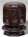 A brown lacquer tiered box and stand. Ryûkyû. 19th century - image-2